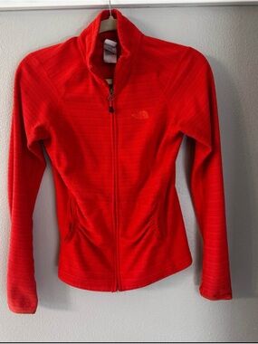The North Face Women’s Vibrant Orange Full-Zip Fitted Sweatshirt